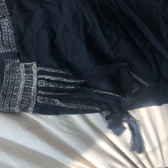 Black and Silver Beaded 90's flare pants - Picture 5 of 7